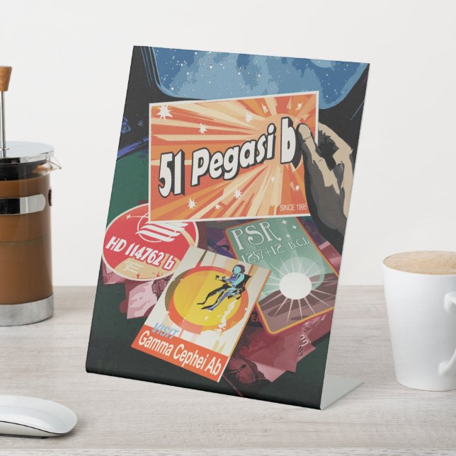 Visit First Exoplanet Found Outside Solar System  Pedestal Sign (In SItu)