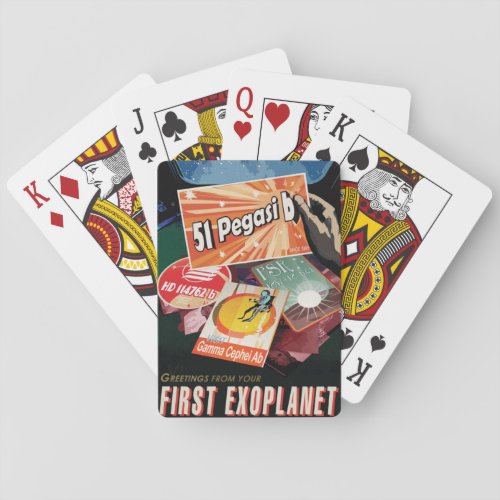 Visit First Exoplanet Found Outside Solar System  Playing Cards