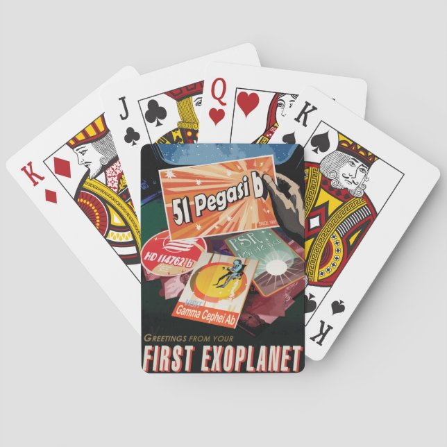Visit First Exoplanet Found Outside Solar System  Poker Cards (Back)