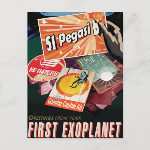 Visit First Exoplanet Found Outside Solar System  Postcard