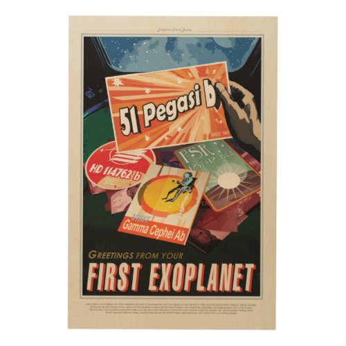 Visit First Exoplanet Found Outside Solar System  Wood Wall Art