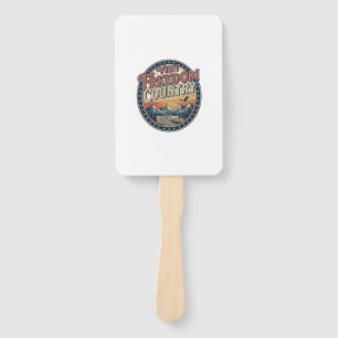 Visit Freedom Country Patriotic Patriotic Travel P Hand Fan