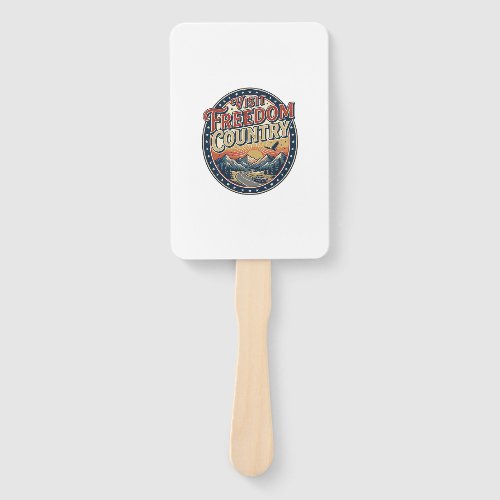 Visit Freedom Country Patriotic Patriotic Travel P Hand Fan