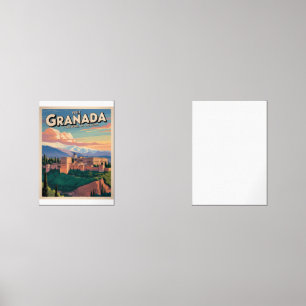 Visit Granada Vintage Travel Art Wall Art Sets