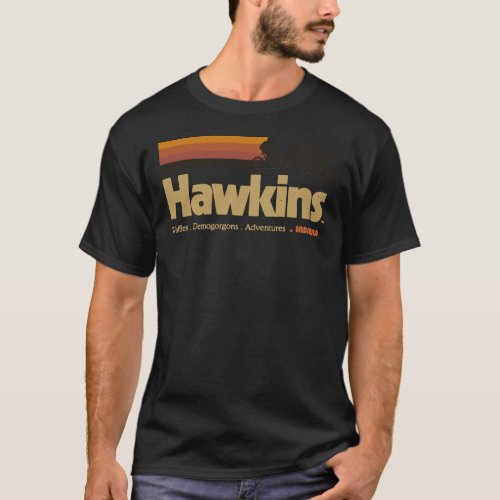 Visit Hawkins Indiana Vintage 80x27s TV Series C T_Shirt