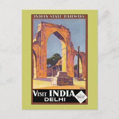 Visit India  Delhi Postcard