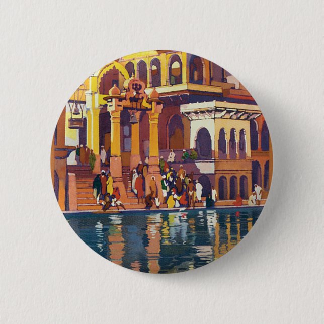 Visit India ~ Muttra Button (Front)