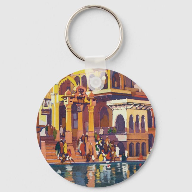 Visit India ~ Muttra Keychain (Front)