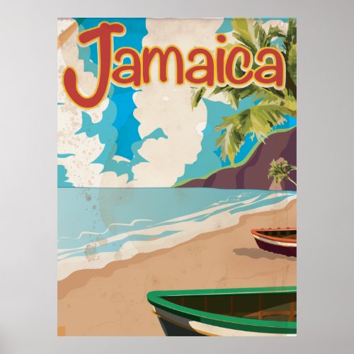 Visit Jamaica Vintage Travel Poster
