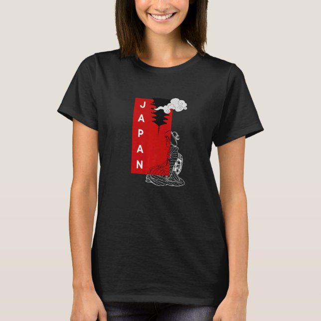 Visit Japan Cool Minimalistic Japanese Love Okinaw T-Shirt (Front)