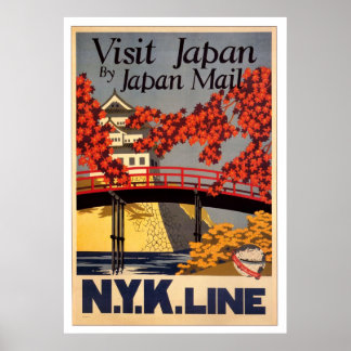 Visit Japan Retro Poster Visit Japan Retro Poster