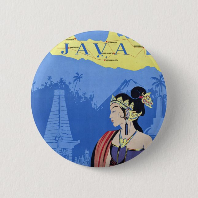 Visit Java Pinback Button (Front)