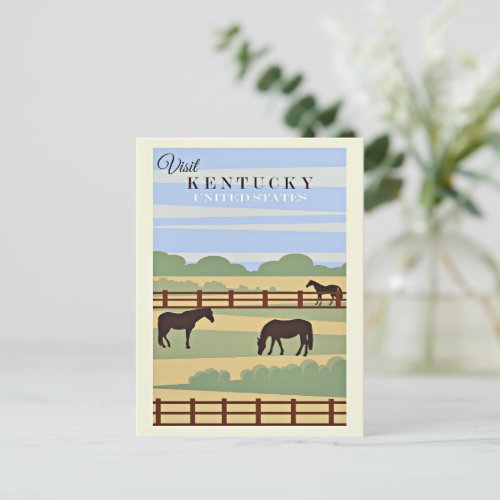 Visit Kentucky travel poster Postcard
