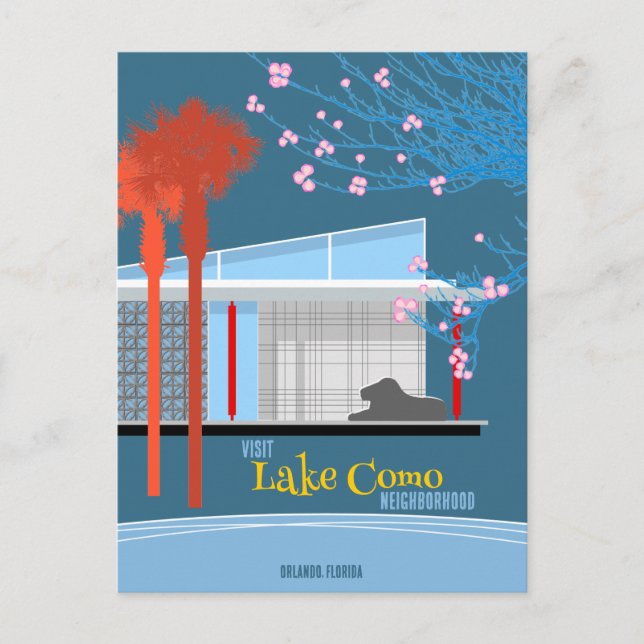 Visit Lake Como Neighborhood Postcard (Front)