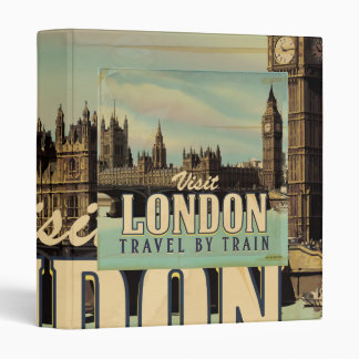 Visit London vintage poster 3 Ring Binder