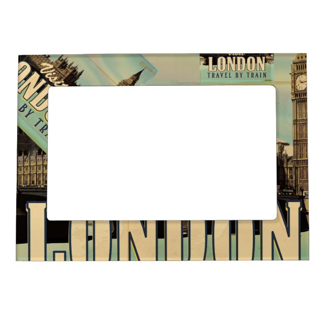 Visit London vintage poster Magnetic Frame (Front)