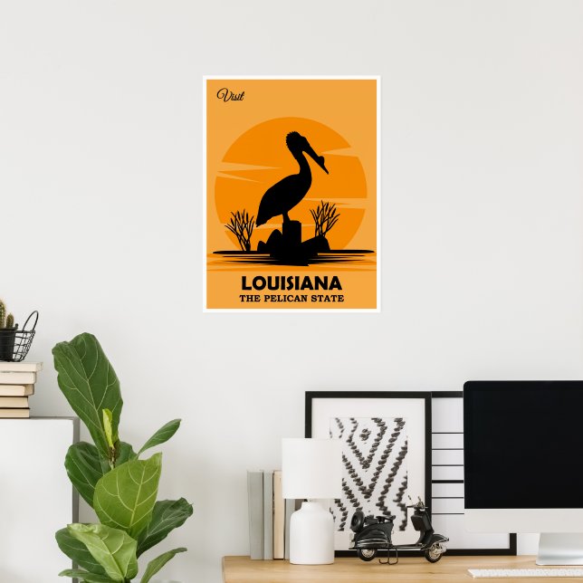 Visit Louisiana, The Pelican State, Poster (Home Office)