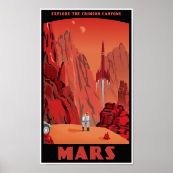 Visit Mars Poster by stevethomas at Zazzle