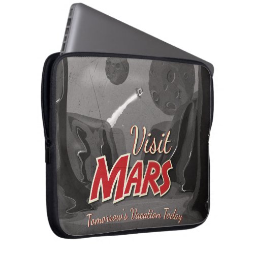 Visit Mars Vintage Poster Laptop Sleeve