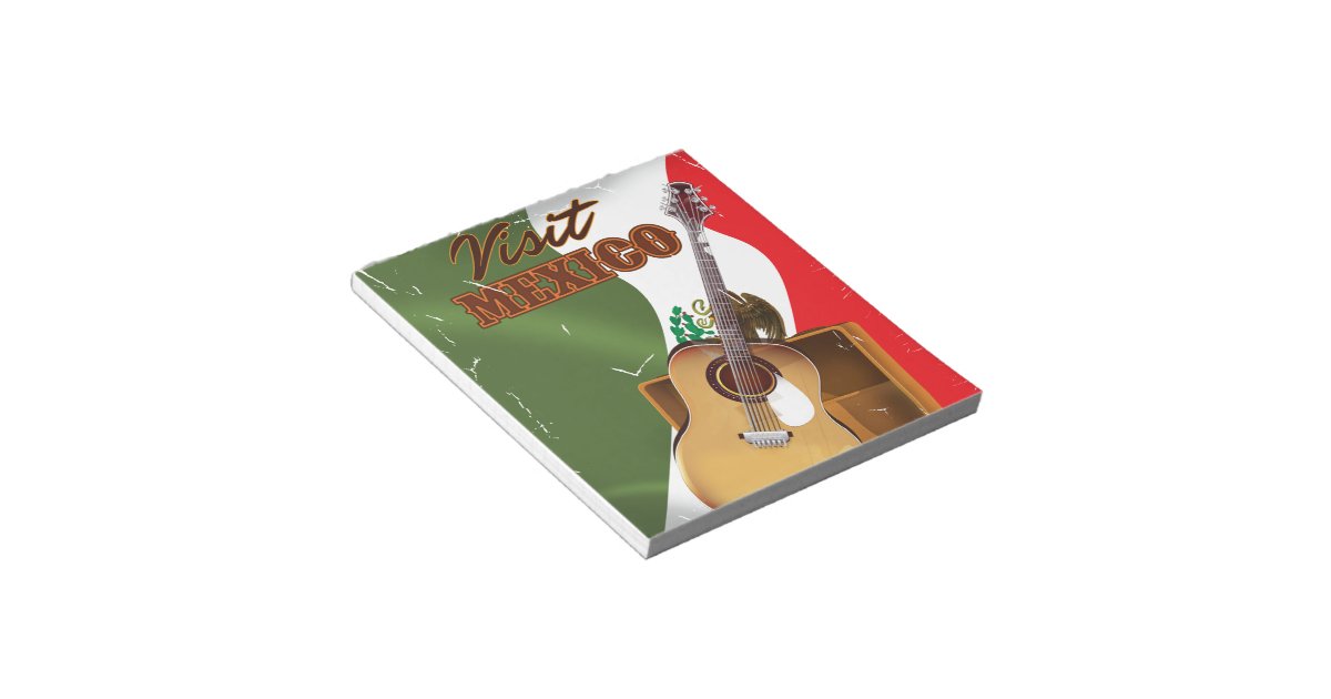 Mexican Notepad Visit Mexico vintage travel poster Notepad | Zazzle
