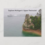 Visit Miners Castle In Michigan&#39;s Upper Peninsula Postcard at Zazzle