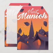 Visit Munich Germany travel poster (Front/Back)