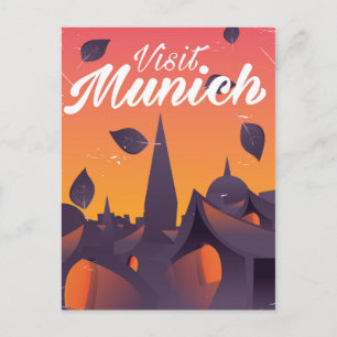 Visit Munich Germany travel poster Postcard