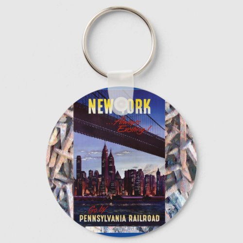 Visit New York on the Pennsylvania Railroad  Keychain