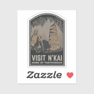 Visit N'kai Travel Poster Lovecraft Tsathoggua Sticker