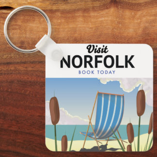 Visit Norfolk Book today travel poster Keychain