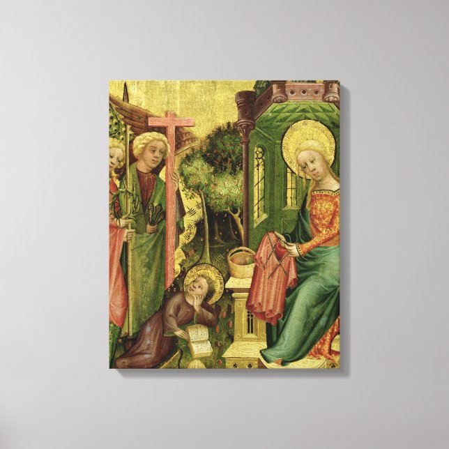 Visit of the Angel, from the right wing Canvas Print (Front)