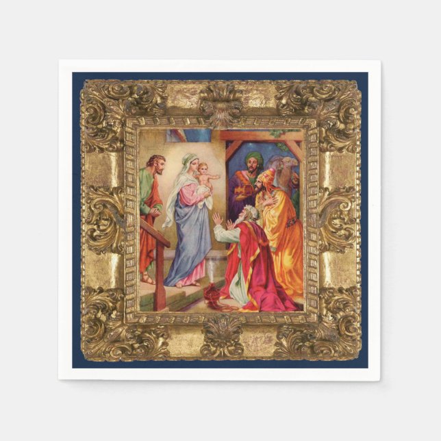 Visit of the Wise Men Paper Napkins (Front)