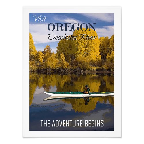 Visit Oregon Deschutes River Photo Print