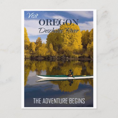 Visit Oregon Deschutes River Travel Postcard