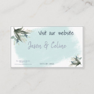 Visit our Website Wedding Card