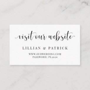 Visit Our Website Wedding Invitation Insert Card