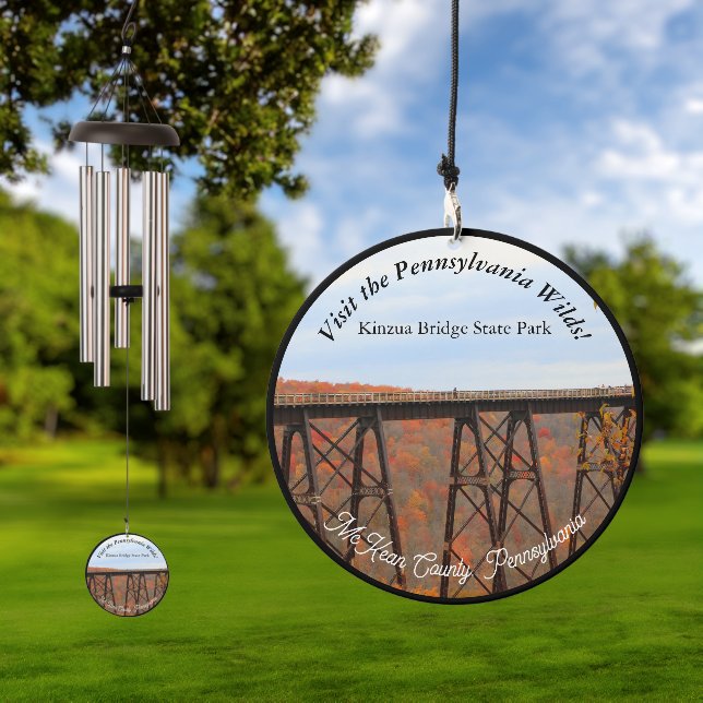 Visit PA Wilds Picturesque Souvenir Kinzua Bridge Wind Chime (Outdoor)