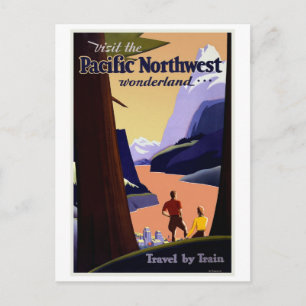 Visit Pacific Northwest Vintage Postcard