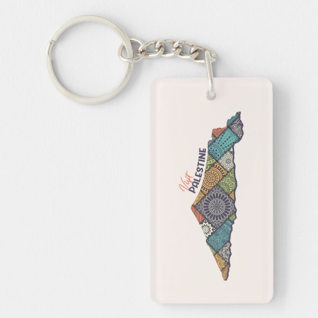 Visit Palestine: Heritage Within the Map Keychain (Front)