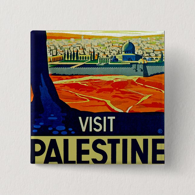 Visit Palestine Pinback Button (Front)
