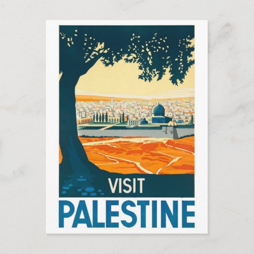 Visit Palestine Poster Postcard