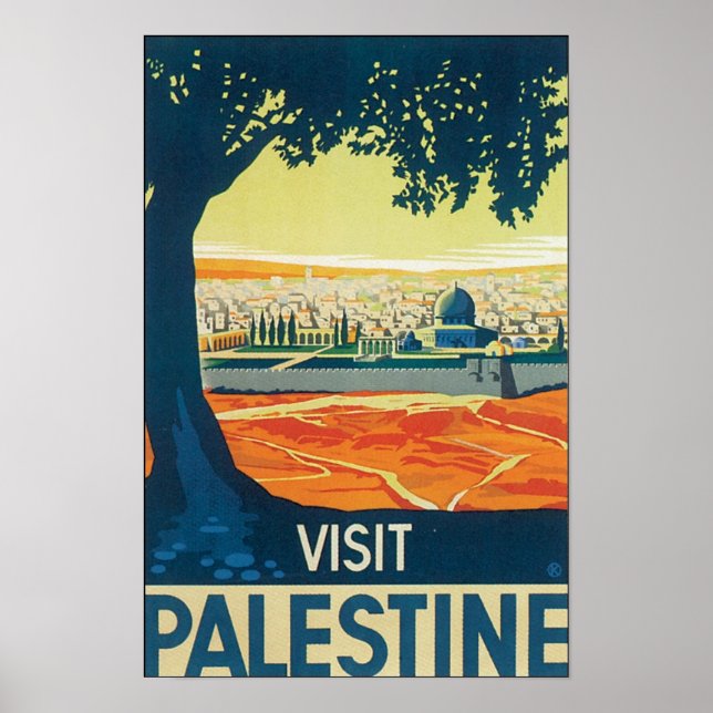 Visit Palestine Vintage Travel Poster (Front)