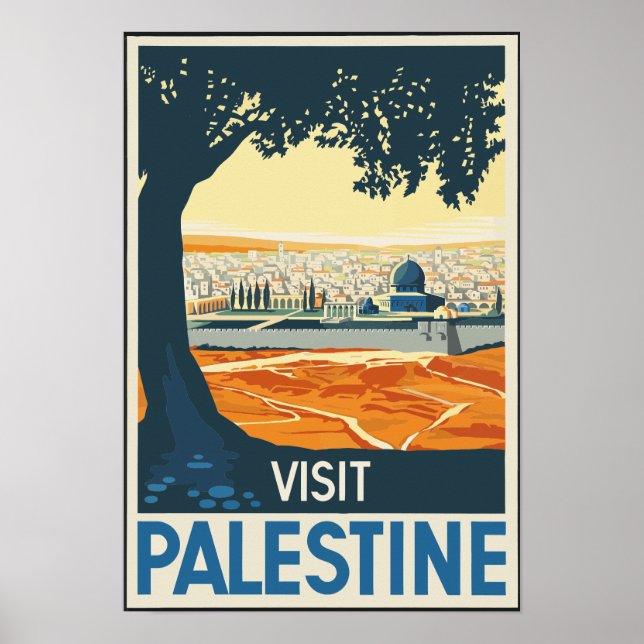 Visit Palestine Vintage Travel Poster (Front)