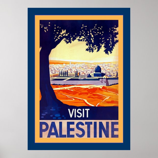 Visit Palestine ~ Vintage Travel Poster (Front)