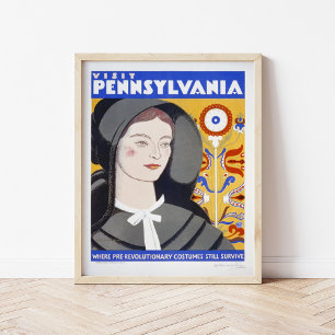 Visit Pennsylvania Vintage Travel Poster