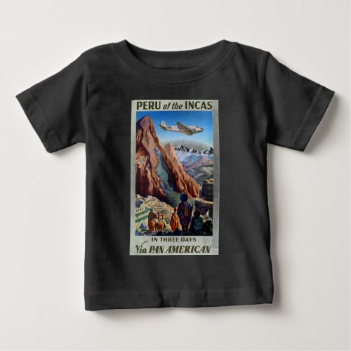 Visit Peru Vintage Travel Baby T_Shirt