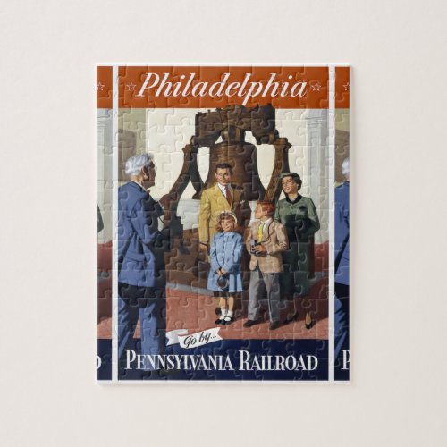 Visit Philadelphia on The Pennsylvania Railroad Jigsaw Puzzle