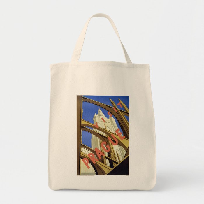 Visit Prague Czech Republic Tote Bags