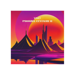 Visit Proxima Centauri b Wood Wall Art