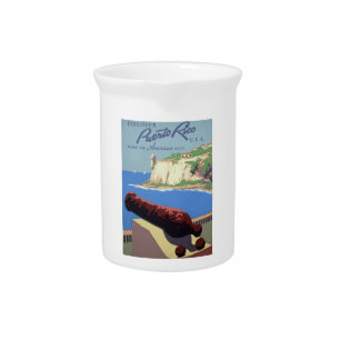 Visit Puerto Rico, El Morro Fortress, Old San Juan Beverage Pitcher